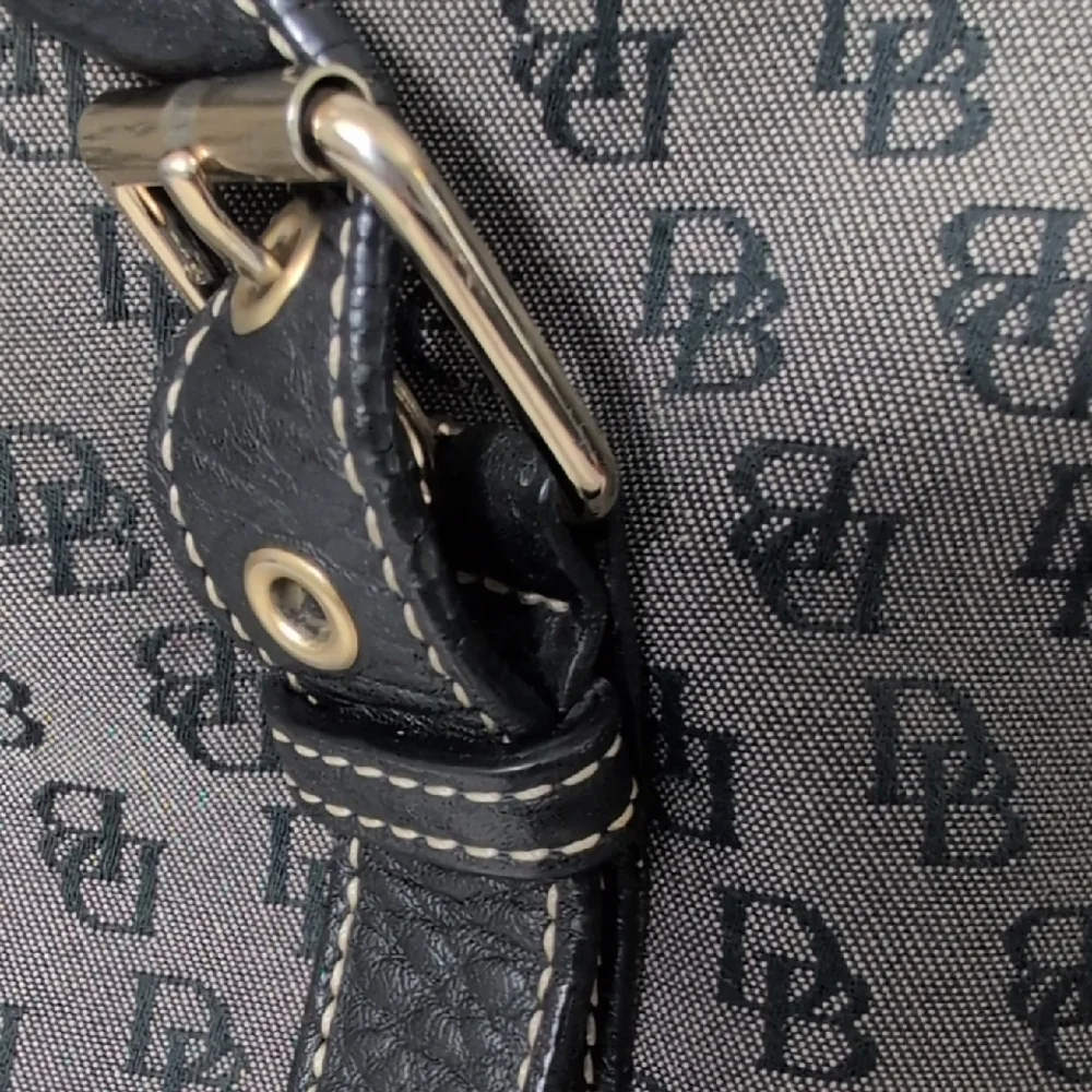 Dooney & Bourke Black and Gray Monogram Shoulder Bag Set